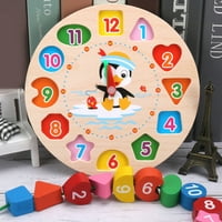 Цветово сортиране на часовник с ръка-око Координация Когнитивна способност Бърс без дървена форма Цветово сортиране на часовника за деца за деца