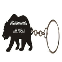 Богата планина Арканзас Сувенирна метална мечка ключодържател