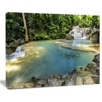 Дизайнерско изкуство erawan водопад отгоре изглед фотографски печат върху опаковани платно