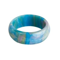 Jikolililili облак акрилен пръстен цветен дебел пръстен с момичета дами плажни бижута симулци стил син облак пръстен хипоалергенни пръстени коледни сделки клирънс