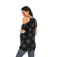 Дрехи за майчинство за жени Просвещение Коледна тениска с дълъг ръкав