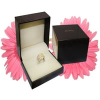 Круша нарязано розово морганит двоен хало сватбен пръстен 14k бяло злато 2. карат