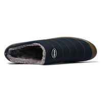 Daeful Unise топли обувки Зимни размити хлъзгачи на чехли на закрито леки ежедневни плюшени облицовани домашни обувки синьо 7.5