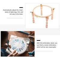 Държач за бродерия Hoop Cross Stitch Stand Lap Ring Wood Cheedwork Table Hands Frame Circle Craft Hoopes