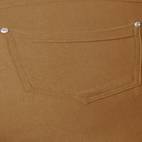 Женски солиден плюс размер небрежен джин джигинг панталони еластичен комфорт джоб xl 2xl 3xl
