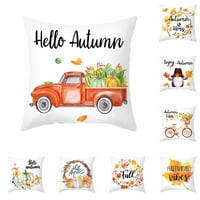 Jlong есенна възглавница покрива 18 × комплект есенна тиква възглавница покрива празнична селска възглавница за диван диван ферма за благодарност есенни декорации хвърляне на възглавници