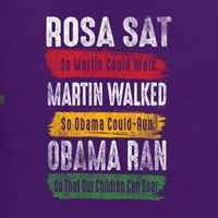 Дивата Боби Роза Сат Мартин ходеше Обама управляваше черна гордост мъжки графичен резервоар, лилав, среден
