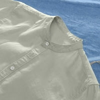 Buigttklop без граници Мъжки ризи Просвет плюс размер торбисти памучно бельо плътно къс ръкав ретро тениски върхове блуза блуза