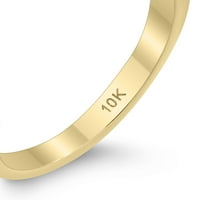 Женски изумруд отряза синьо топаз и диамантен искрящ пръстен в 10k жълто злато