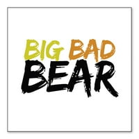 DistrentInk Персонализиран стикер за броня - 8 8 Декоративен декол - бял фон - Голяма лоша мечка