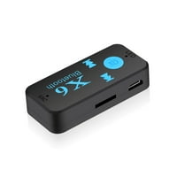 Toyella New 5.0au Car Bluetooth приемник Bluetooth аудио адаптер с четец на TF карта Черен