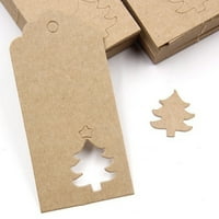 Opolski коледно дърво снежинка висяща крафт хартия етикети с карти за подарък за подарък