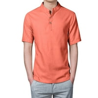 Pedort мъжки рокли ризи Мъжки тениски за възрастни с къс ръкав памук голям и висок размер на разположение оранжево, l