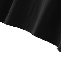 Дамски върхове ежедневни модни кръгли шия с къс ръкав тениска блуза свободни върхове флорална риза за печат черна xxl