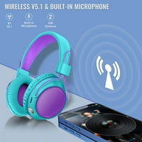 Коледни подаръци за възрастни Bluetooth тримо режим слушалки безжични тежка бас свръх ухо сгъваем безжичен и кабелен стерео слушалки за слушалки и леко тегло за продъл