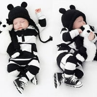Новородено бебе момче момичета раирани памучни ромонкови костюми за боди облекло за облекло
