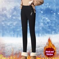 Дамски есен зимни топли панталони плюшени гамаши отпечатани панталони ежедневни панталони b l