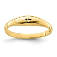 14k жълто злато D C Band Ring