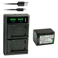 Kastar Battery и Ltd USB зарядно зарядно за зарядно устройство за Sony DCR-SX40, DCR-SX41, DCR-SX50, DCR-SX60, HDR-CX100, HDR-CX100, HDR-CX105, HDR-CX106, HDR-CX11, HDR-CX12, HDR -CX500, HDR-CX505, HDR-CX520
